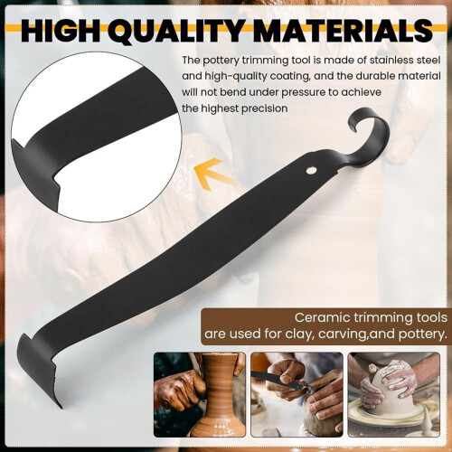Pottery Trimming Tools with 6pcs Pre-Cut Chamois Cloth,for Potter 2