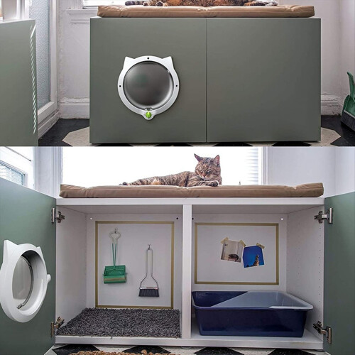 Magnetisk katteluke med 4 låsemoduser for innerdører 2