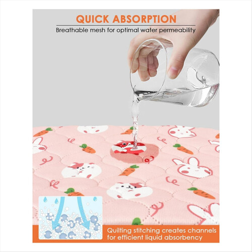 2-pack burfoder för marsvin, tvättbara kissdynor för marsvin, 122x61 cm 2