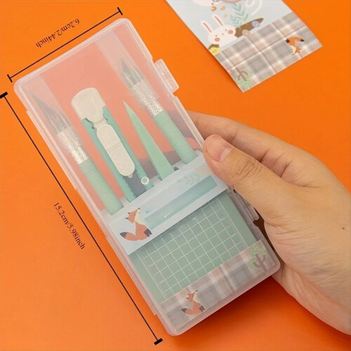 Κιτ Scrapbooking DIY - Πλήρες σετ με στυλό, μαχαίρια σκάλισμα, τσιμπιδάκια 2