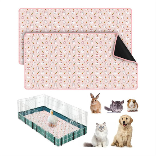 2-pack burfoder för marsvin, tvättbara kissdynor för marsvin, 122x61 cm 1