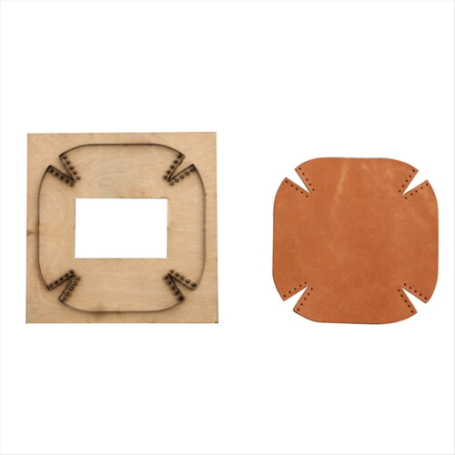 Εργαλεία χειροτεχνίας δέρματος DIY 125x125MM δίσκος αποθήκευσης κοπής με μήτρα