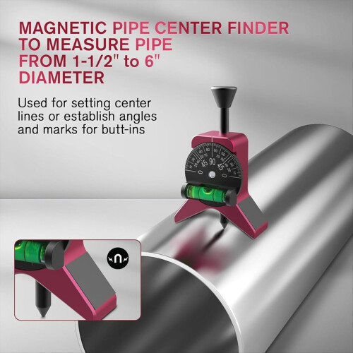 Magnetisk rørsenterfinnerverktøy Y-formet rørleggermåler 2