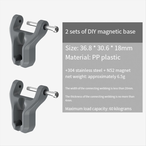 Maglink DIY Quick Magnetic Buckle Base with Lanyard for Strap 1