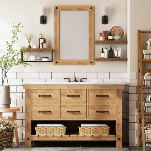Bathroom Floating Shelves Wall-Shelf over Toilet Storage 1