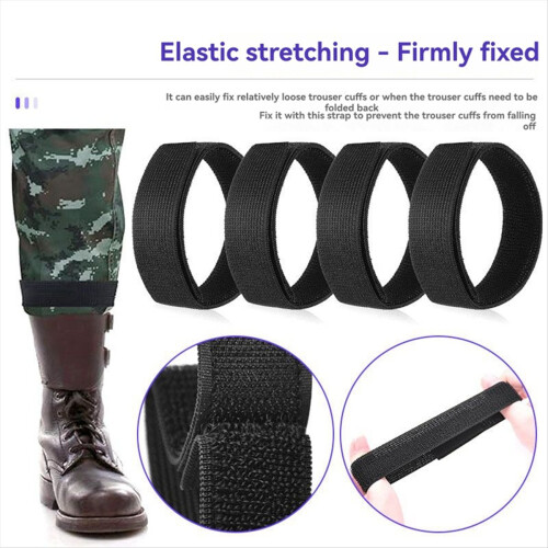 6 Pcs Boot Blousers Elastic Straps Ankle Hook Loop 1