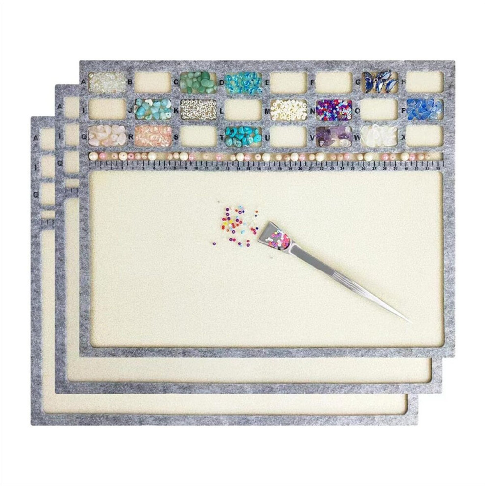 Bead Mat,Centimeter Scale 3 Pcs And Stainless Steel Handy Tweezers 4854124933852