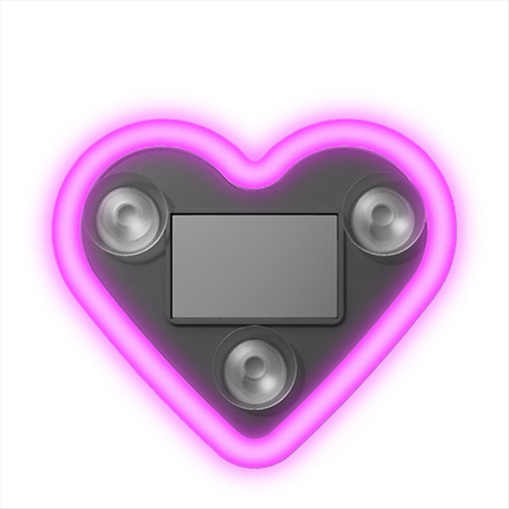 Car Led Ambient Heart Solar Neon For Triangle Window Light/Pink 4854124934057