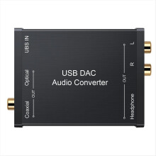 USB Audio Converter USB-ről digitális koaxiális optikai 3,5 mm-es kábellel PC-hez