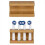 Support de rangement pour brosses à dents électriques en bois A 4