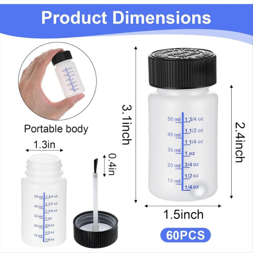 60 stuks 50 ml retoucheerverfcontainer 1