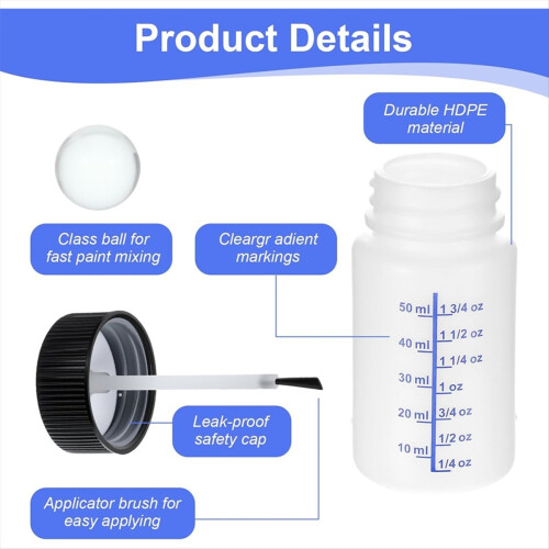 60 stuks 50 ml retoucheerverfcontainer 2