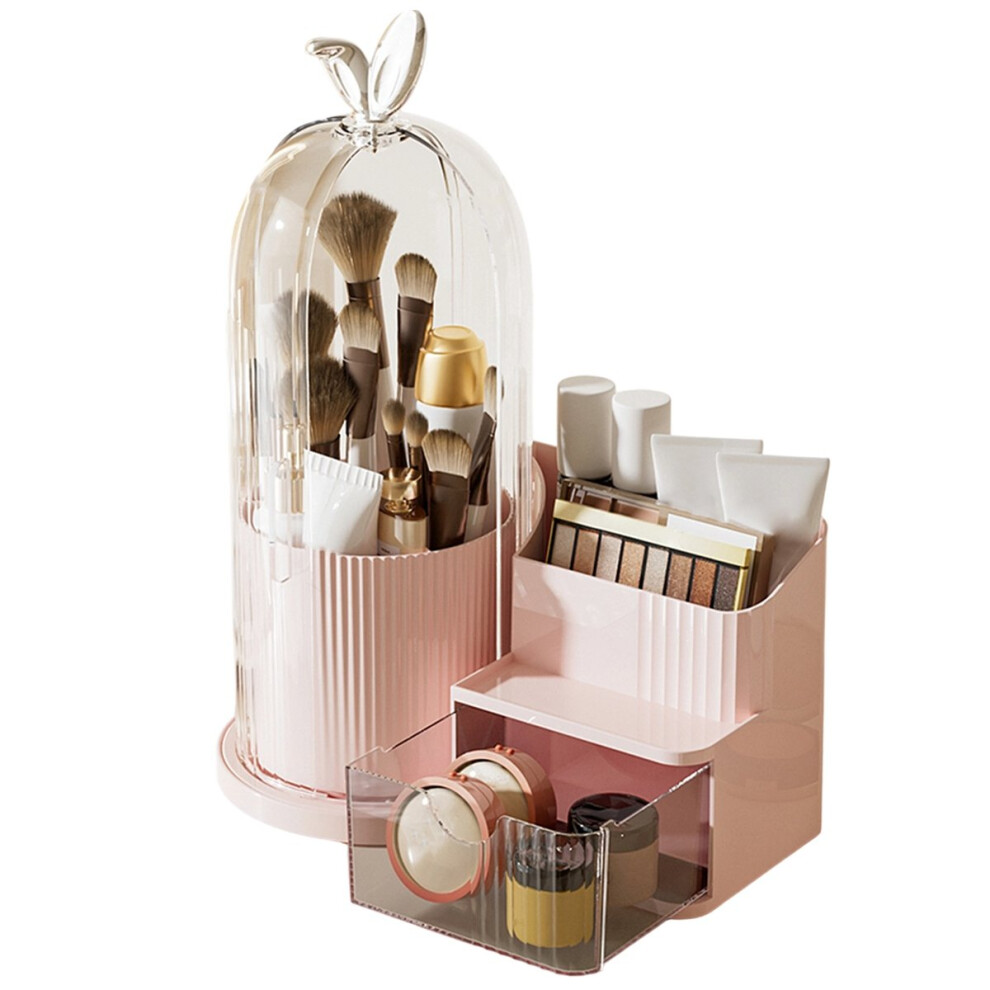360 Rotating Cosmetic Brush Shelf Organizer Cosmetic Display Case C
