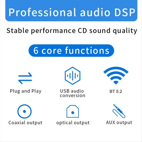 Δέκτης ήχου Bluetooth USB για ενισχυτή ηχείου υπολογιστή/τηλεόραση 2