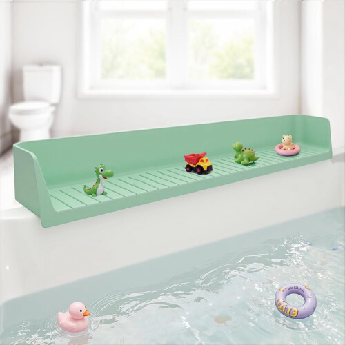 Paraspruzzi per vasca da bagno per bambini Paraspruzzi in silicone blu 1