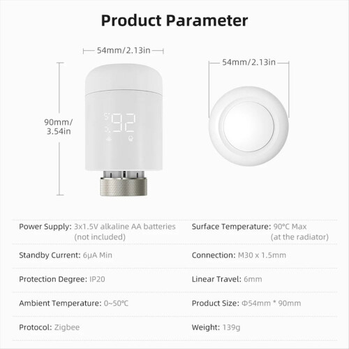 3PCS Tuya Radiator Actuator Valve,Smart Thermostat 1