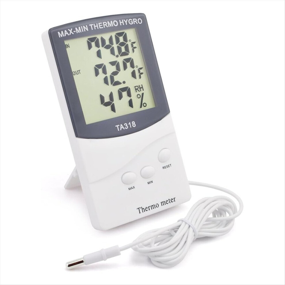 Dual Sensor Lcd Display Indoor Outdoor Digital Thermometer Hygrometer 4852896900836