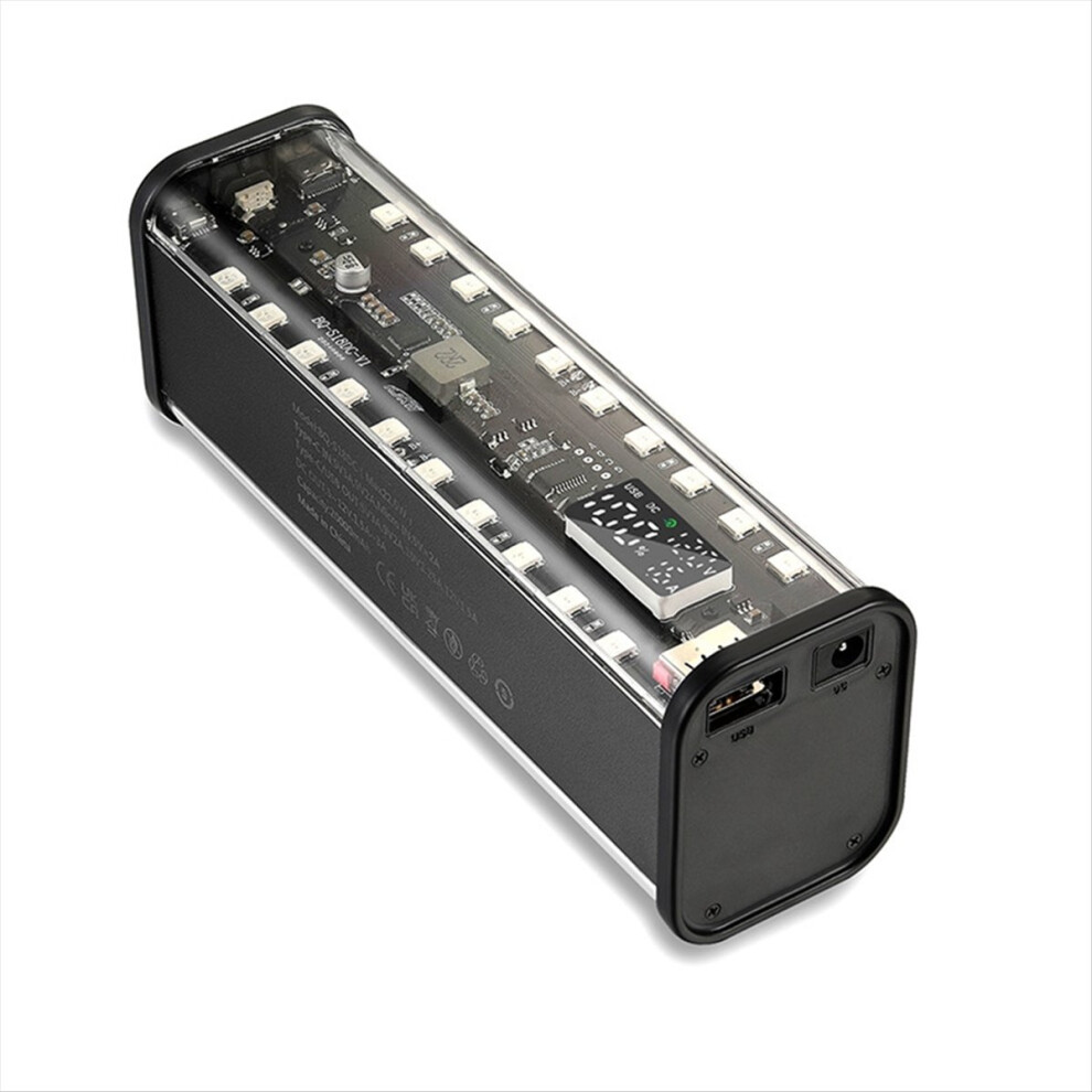 8 Slots 18650 Power Bank Case 22.5W Fast Charging Diy Black 4852896908443