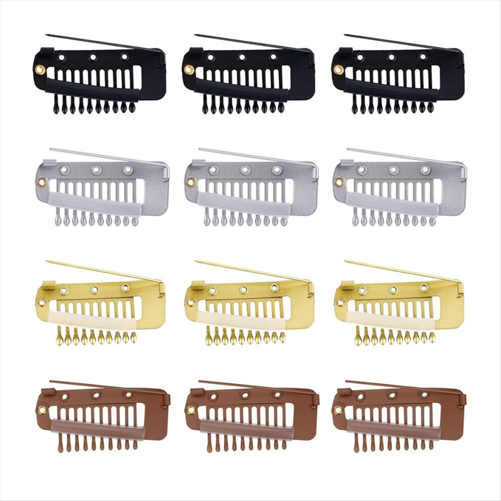 Unisex 24 Pieces Chunni Clips Hair Extension Wigs Snap Clips