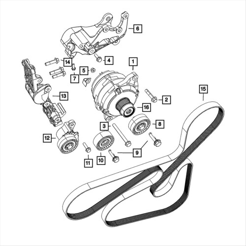 Strammerarm Beltestrammer for 2.0L 2.4L 2