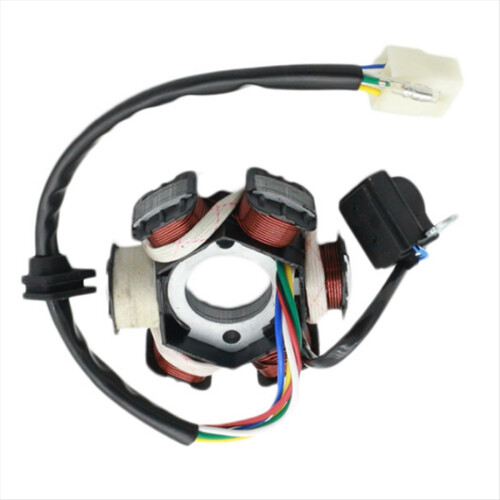Motorcykelstatorspole 6 spolar 5-tråds stator för 50cc 70cc 2