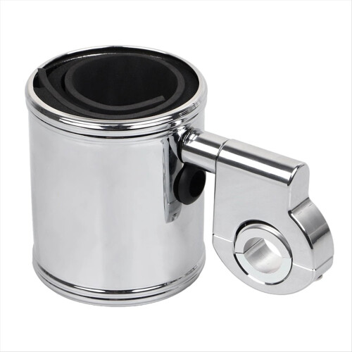 Universal Motorcycle Handlebar Drink Cup Holder Chrome for