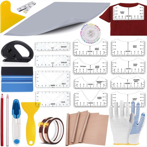 1set Sublimation Shirt Tool Kit for HTV Vinyl Craft A