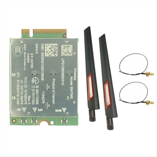 EM7565 4G LTE-modul + 2x 10DB antennesæt til trådløst modul til bærbar computer 1