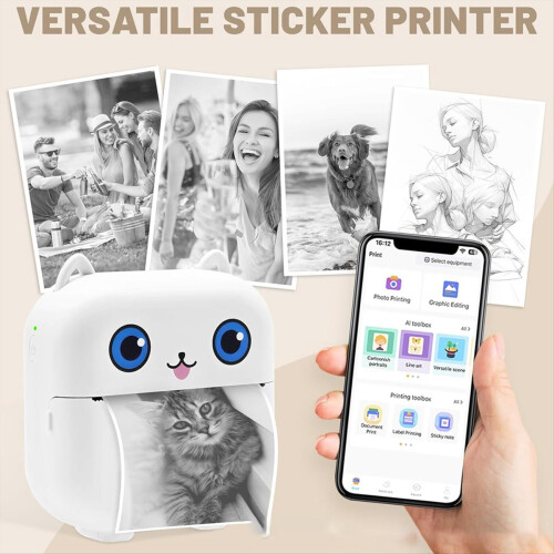Draagbare Bluetooth thermische inktloze labelprinter 2