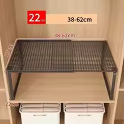 Étagère de placard télescopique empilable, séparateur de garde-robe extensible 1