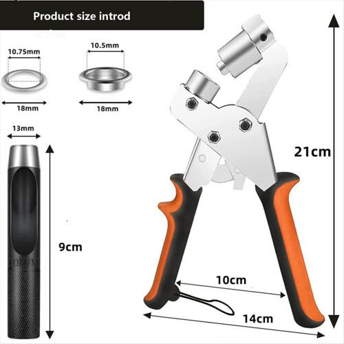 Kit d'œillets robustes avec sac et 200 œillets de 10 mm 2