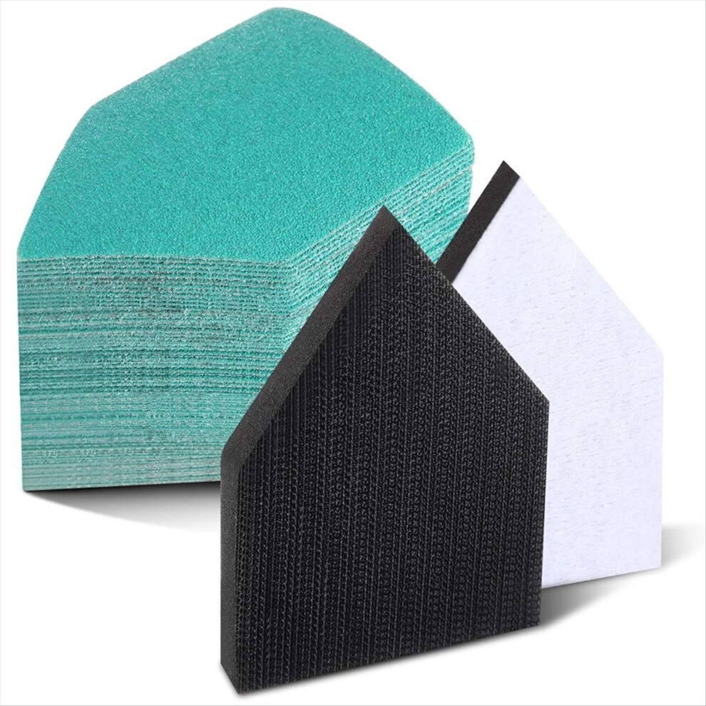 80Pcs Detail Sander Sandpaper And 2 Sanding Interface Pads 4852896936217