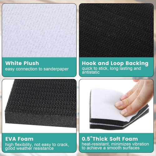 80PCS Detail Sander Sandpaper and 2 Sanding Interface Pads 2