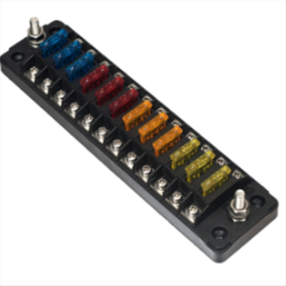 With Double Fuses 12 Ways Blade Fuse Block 32V 75A 4852896934756