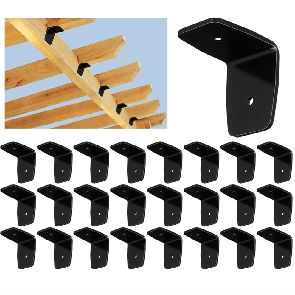 12 Pcs Black Pergola Hardware Rafter Clipshurricane Clips 4852896936019