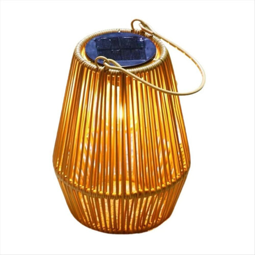 Solarlaterne Solar-Korblaternen für den Außenbereich, Boho-Lichter für draußen