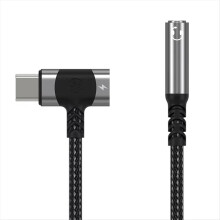 Adaptor audio 2 în 1 USB C la mufă jack de 3,5 mm cu încărcare rapidă PD, argintiu