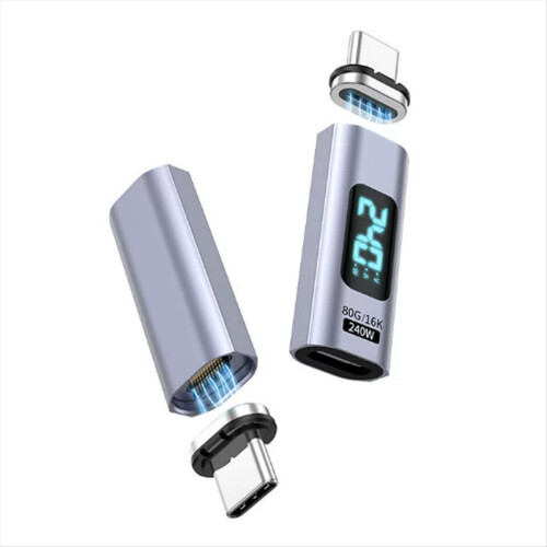 Adaptor USB C magnetic PD 240W cu încărcare rapidă și dreptă 2