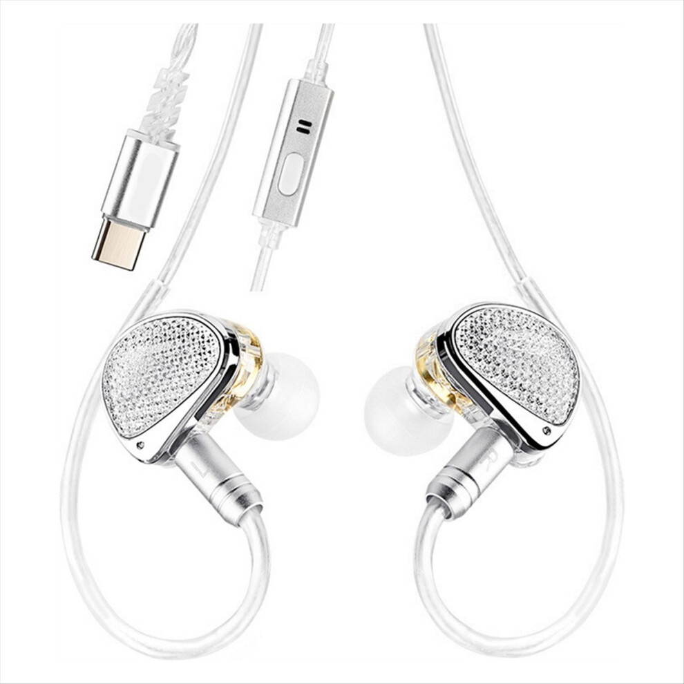 Hifi In Ear Earphones High-Resolution Audio Experience Headphones Silver 4852896946131