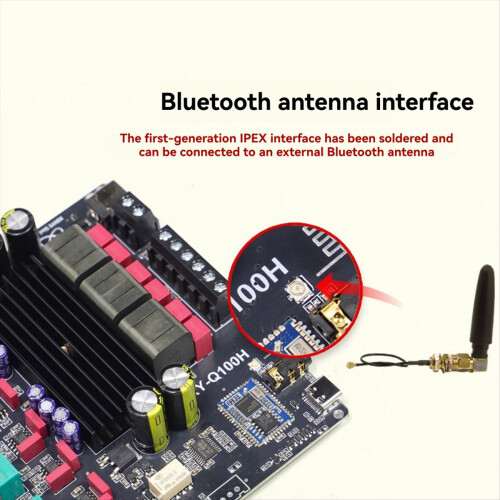 Q100H 2.1 Channel Bluetooth Audio Amplifier 50Wx2+100W 1