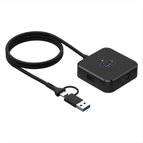 4-i-1 USB-splitter-hub USB 3.0-hub til bærbar computer Én træk Fire