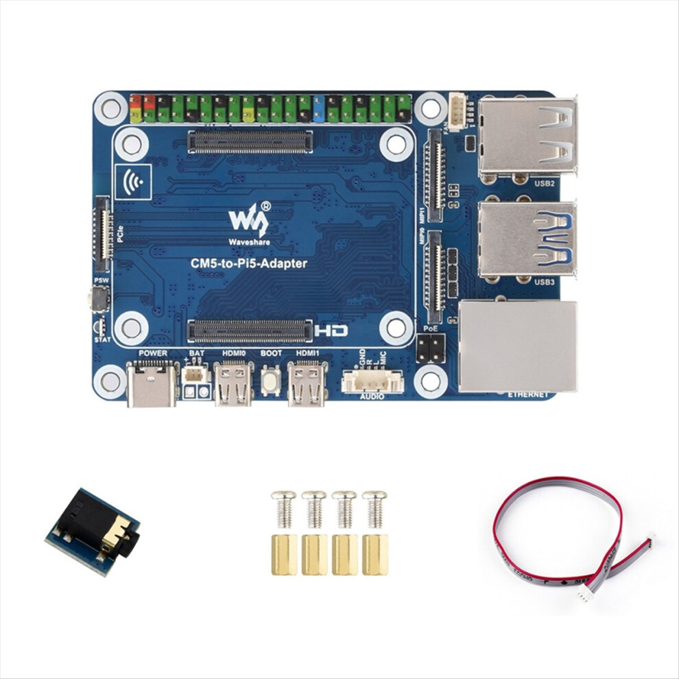 For Cm5 To Pi 5 Adapter With Gpio 4-Ch 4852896950596