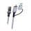 Cabo Gigabit Ethernet 2 em 1 Tipo C/USB 3.0 para RJ45 3