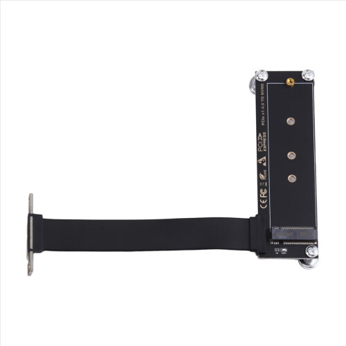 Câble d'extension PCI-E 4.0 X1 vers SSD M.2 NVMe, angle 90, clé M 2