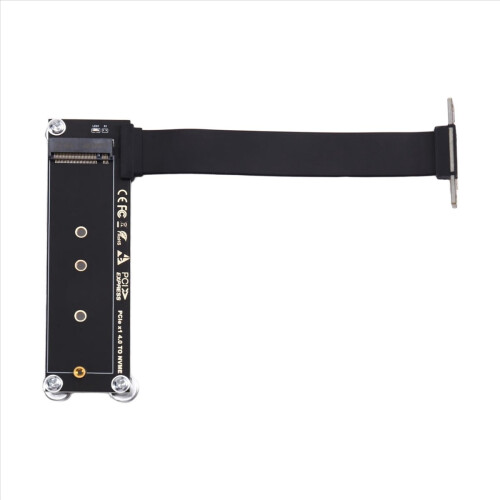 Câble d'extension PCI-E 4.0 X1 vers SSD M.2 NVMe, angle 90, clé M 1