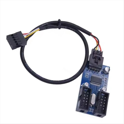 Διαχωριστής USB 9 ακίδων μητρικής πλακέτας USB θηλυκή διεπαφή κεφαλίδας διαχωριστή 2