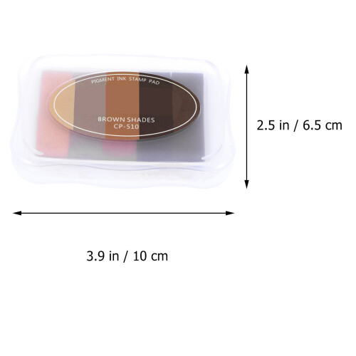5 Colors Gradient Ink Pad Eco Friendly Hand Printed Stamp Pad Brown 1