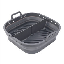 Składana forma do pieczenia Airfryer o średnicy 8,5 cala, szara