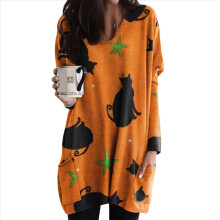 Koszule nocne damskie z długim rękawem w kwiaty nr 3 XL