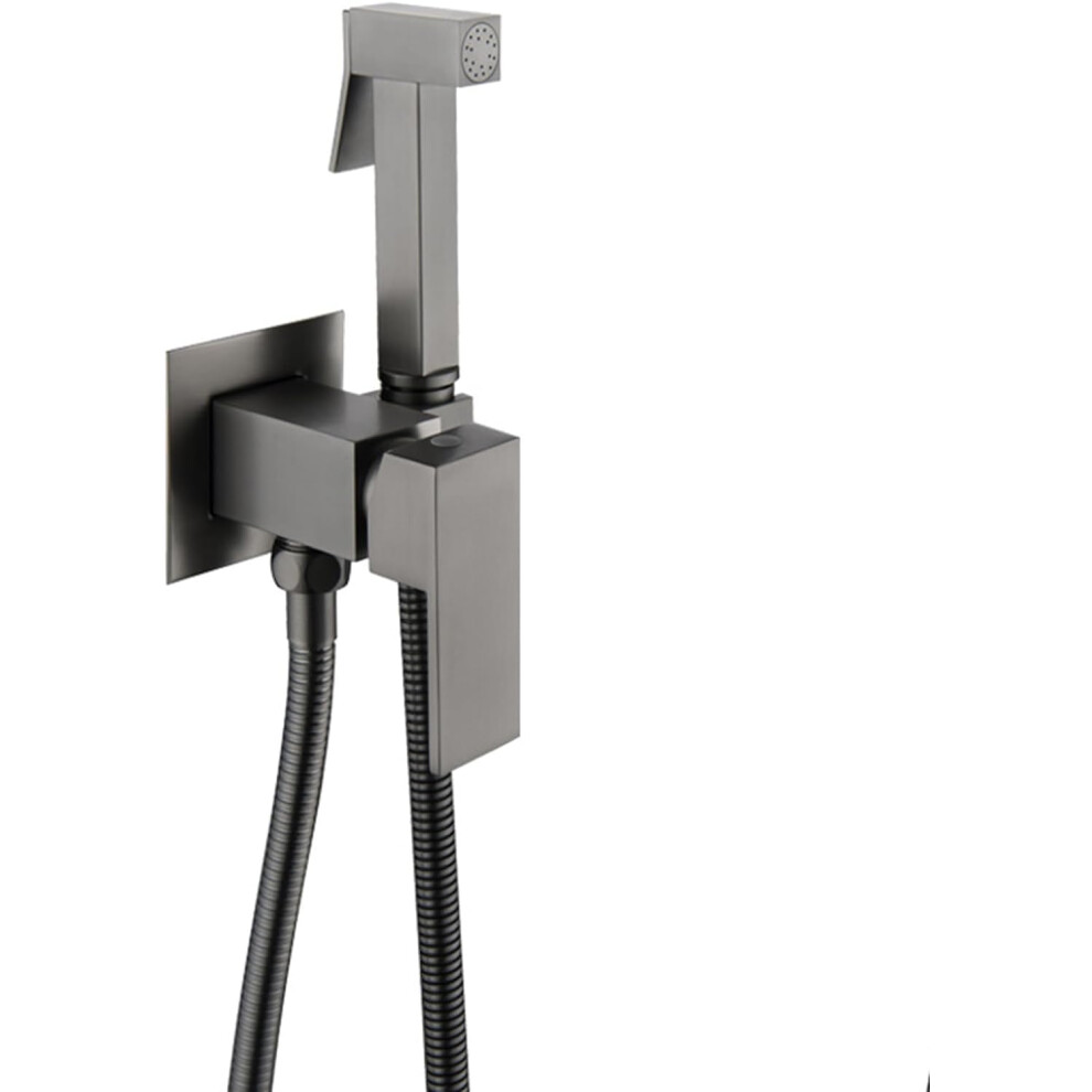 Wall-Mounted Toilet Hand Shower Grey Gun Finish Toilet Handshower Kit Hot And Cold Copper Spray Gun Set Grey Spray Gun A